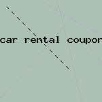 car rental coupons